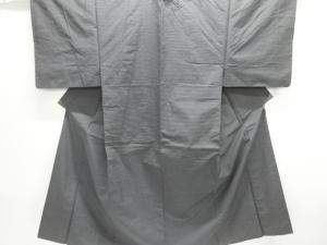 小格子織出し手織り紬男物着物アンサンブル